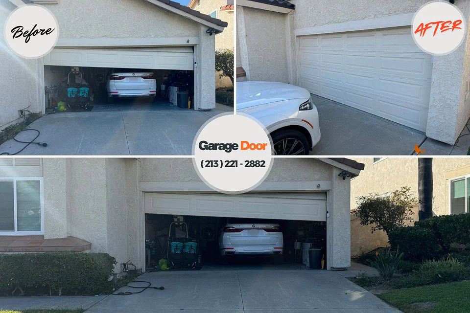 Before and after: garage door repair Lazy Mountain, AK